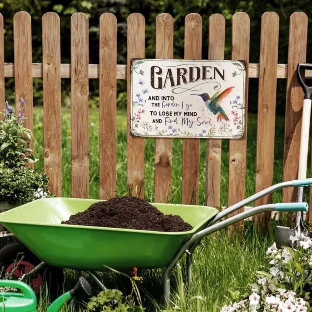 Welcome To Our Garden Tin Metal Sign Garden Welcome Gardening